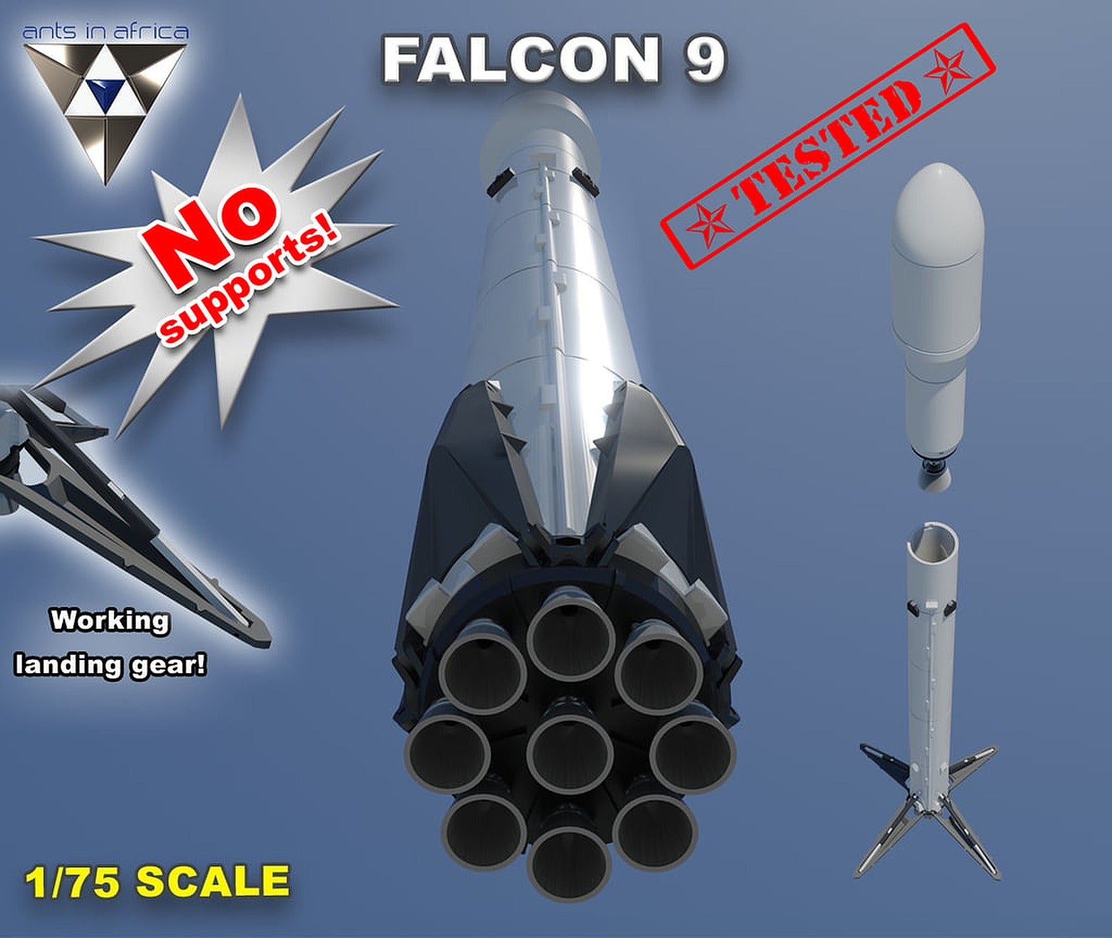 Falcon 9 Model – 3D Baskı Modeli