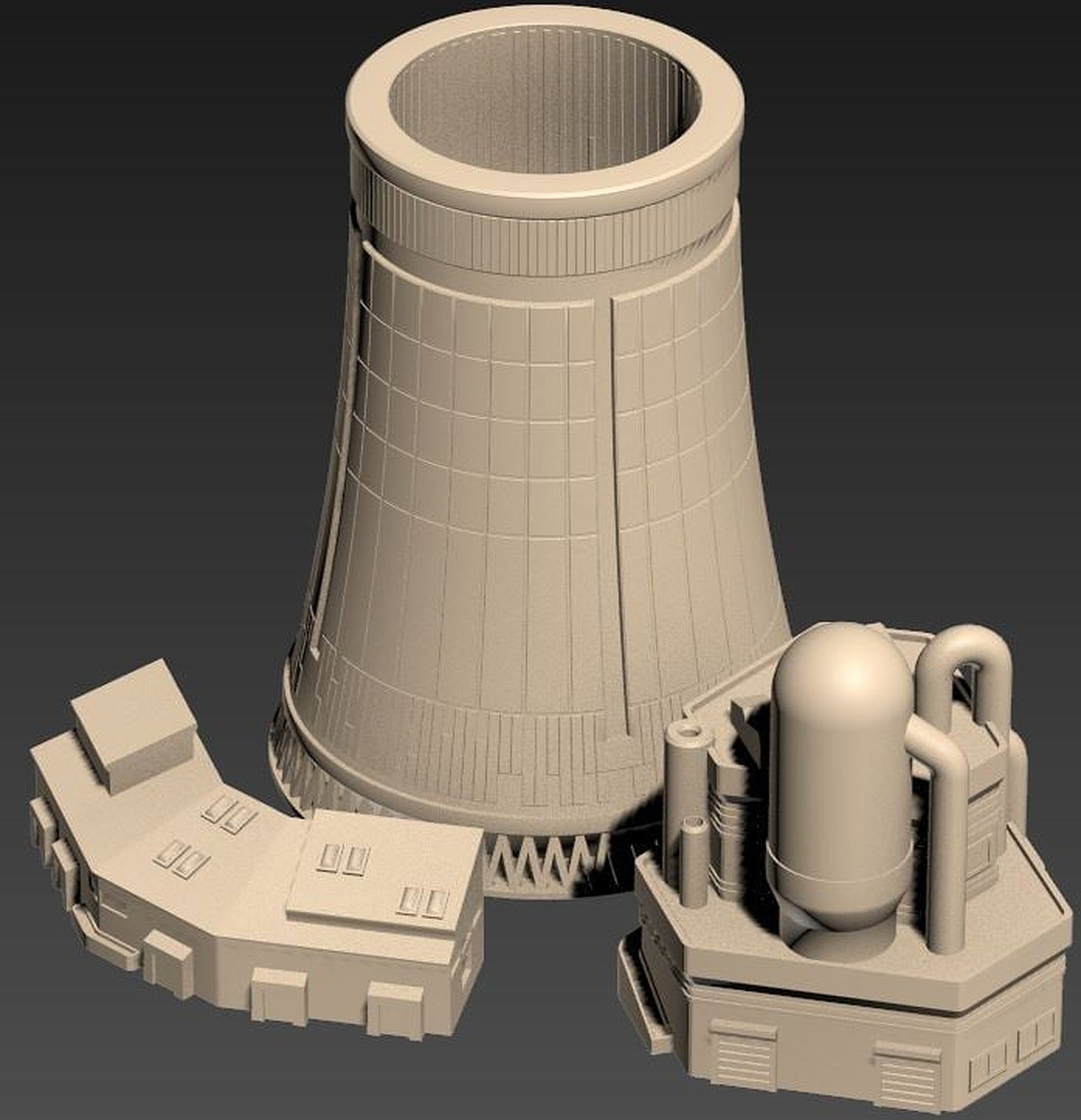Nuclear Power Plant - wargame terrain building – 3D Baskı Modeli