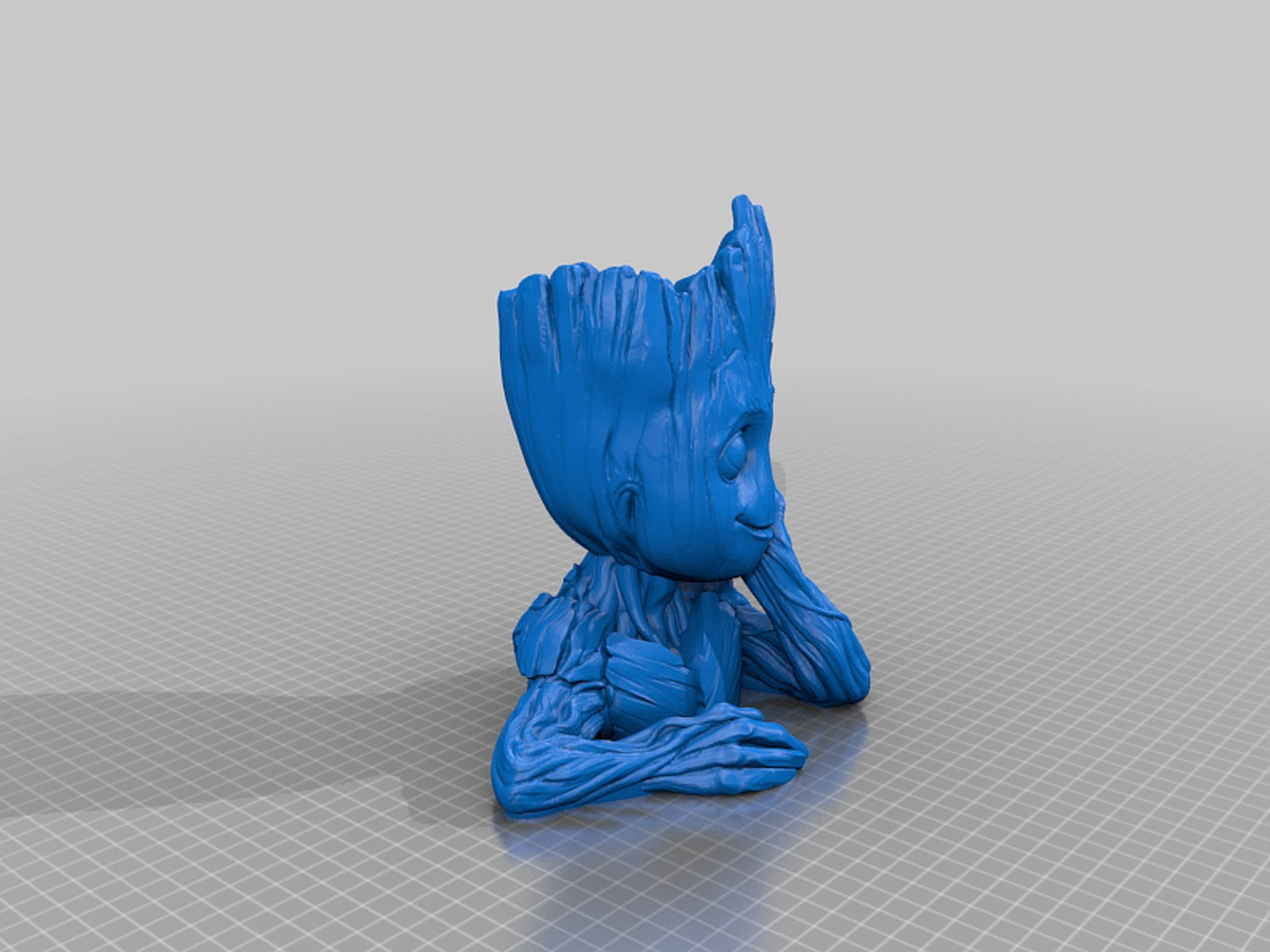 Groot saksı (Less supports, cleaner print, drain hole) – 3D Baskı Modeli