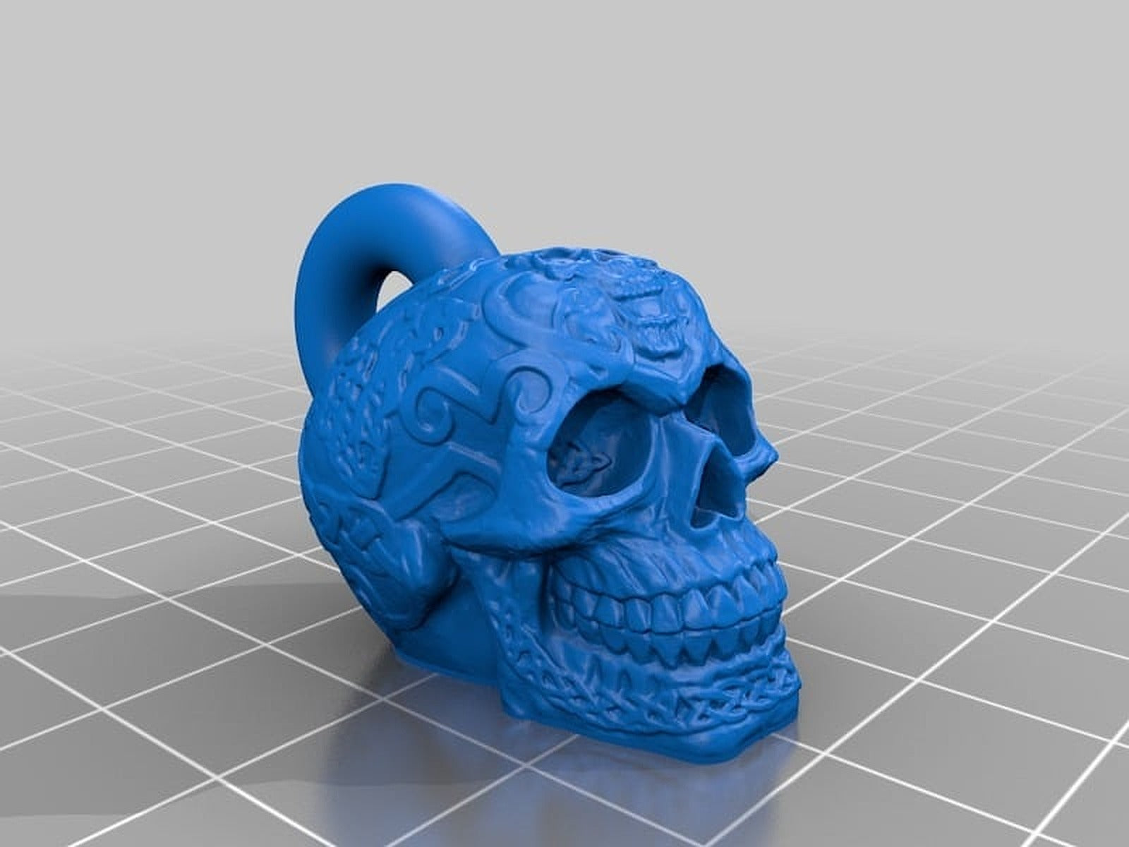 Celtic Skull anahtarlık – 3D Baskı Modeli