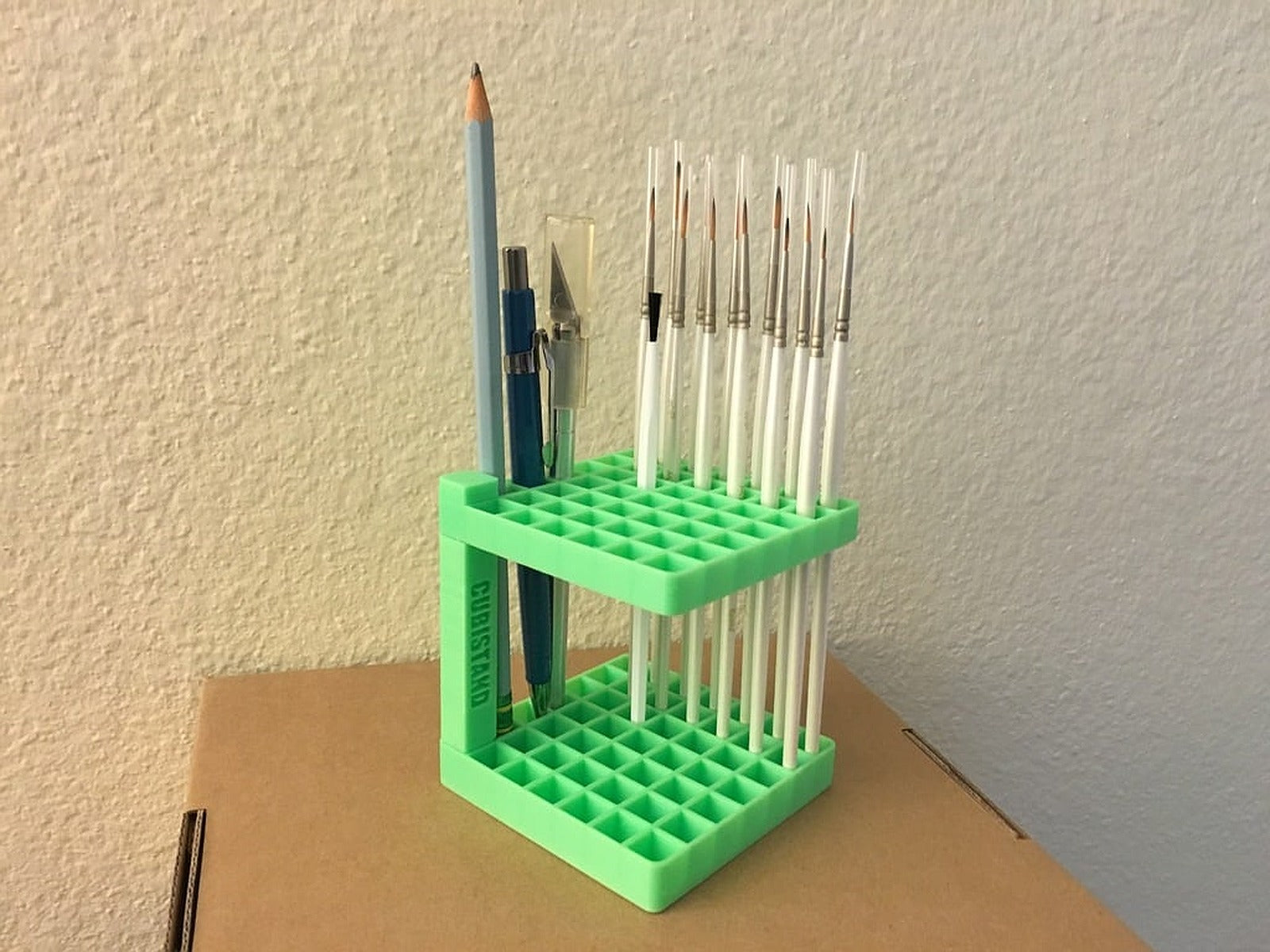Cubistand kurşun kalem kalem Brush stand stand – 3D Baskı Modeli