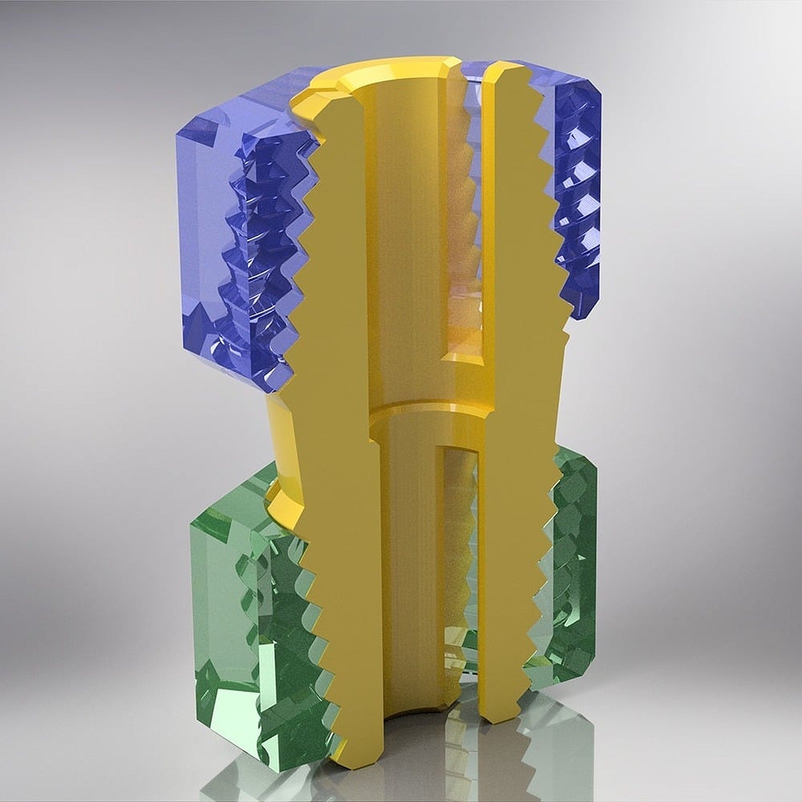 Self-centering tapered-thread Z-axis coupling [v2] – 3D Baskı Modeli