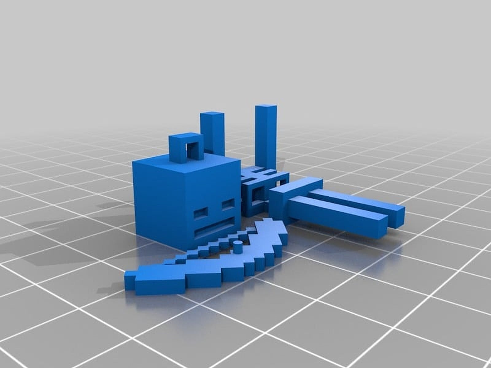 Minecraft Skeleton key stand – 3D Baskı Modeli