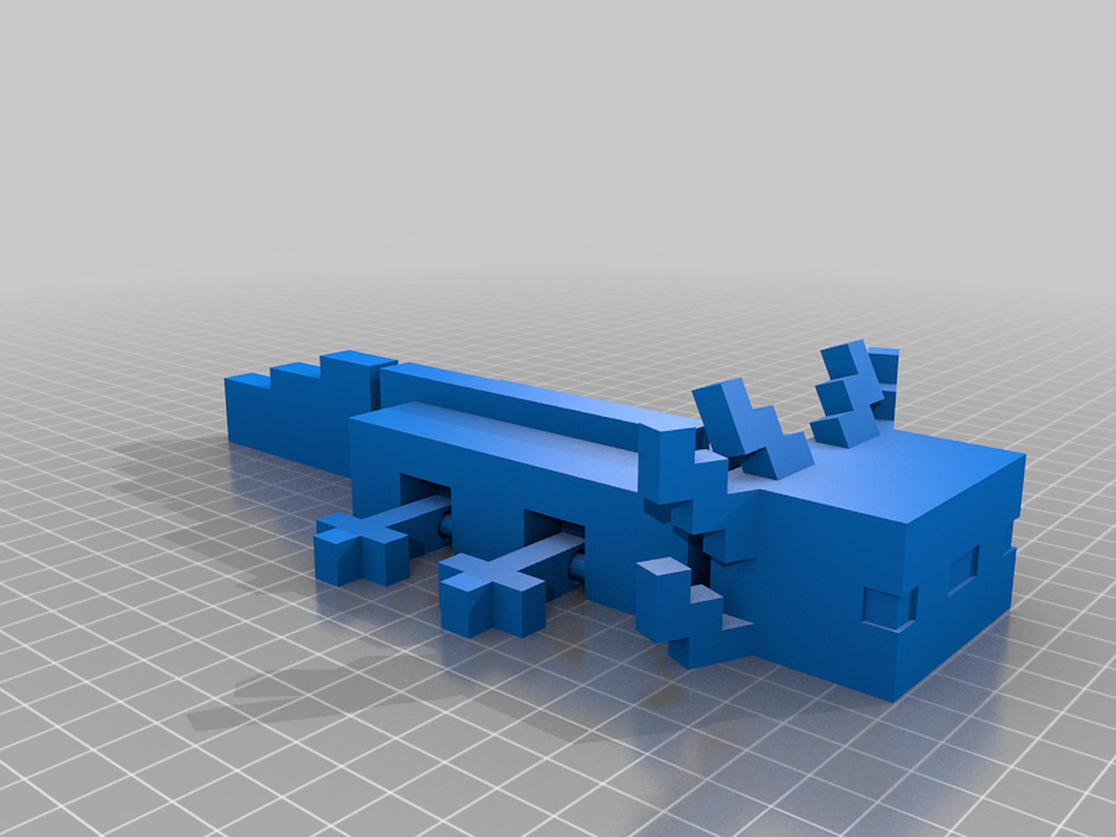 articulate minecraft axolotl – 3D Baskı Modeli