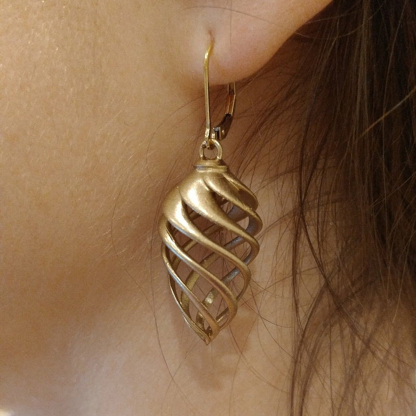 Spiral Earrings – 3D Baskı Modeli