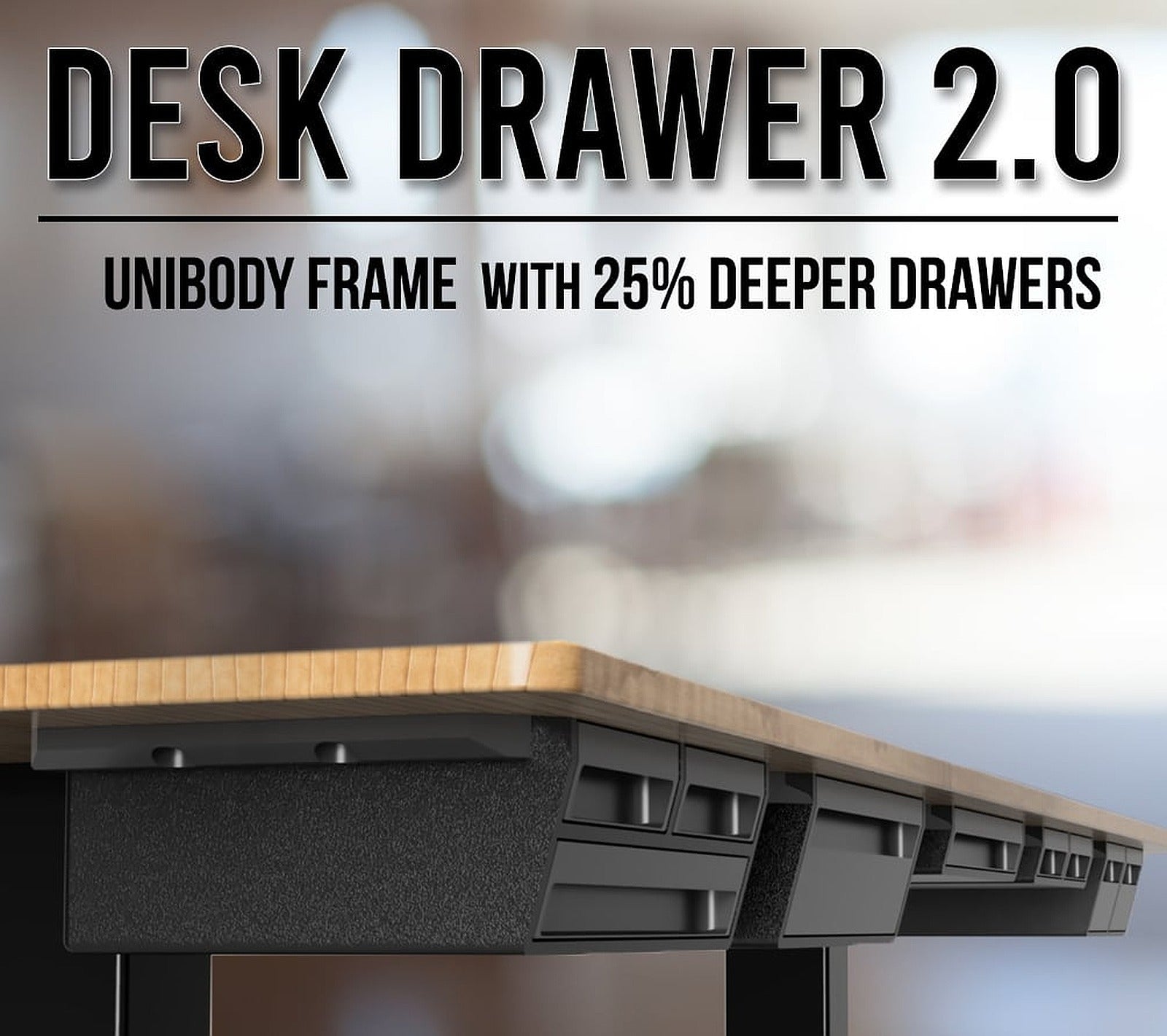 Under Desk çekmece 2.0 | Slim & Modern – 3D Baskı Modeli