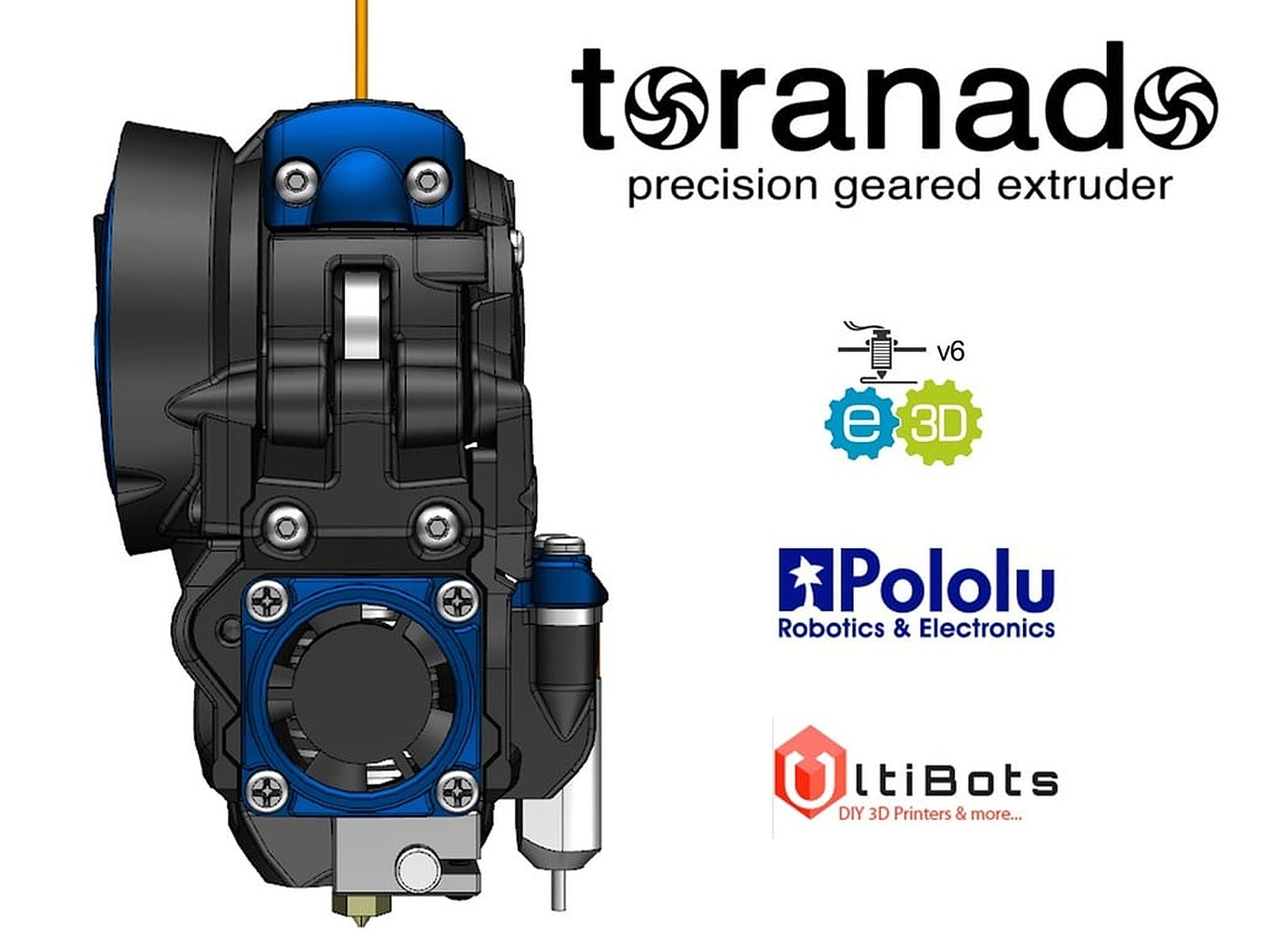 The Toranado Precision Geared 1.75mm Extruder - v2.1 – 3D Baskı Modeli