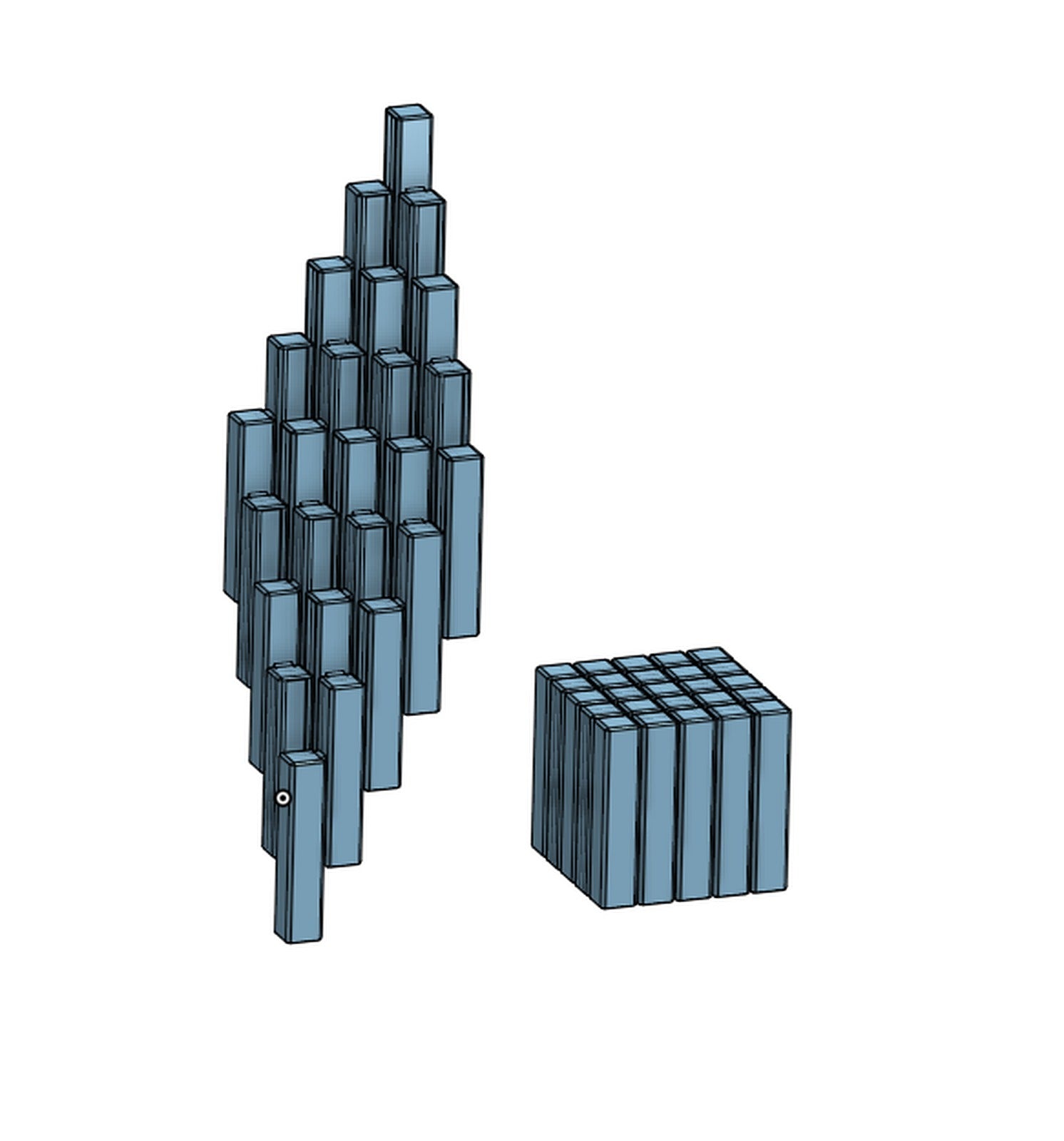 The FLEX CUBE 5 x 5 – 3D Baskı Modeli