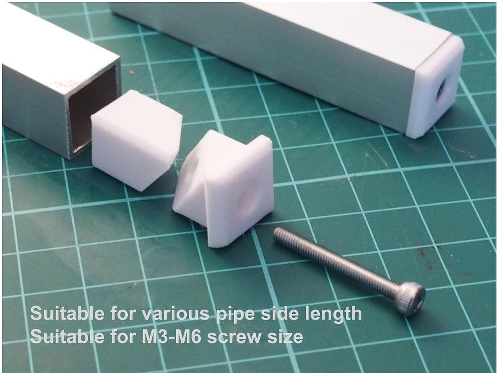 Customizable Square Pipe Cap (fusion360) – 3D Baskı Modeli