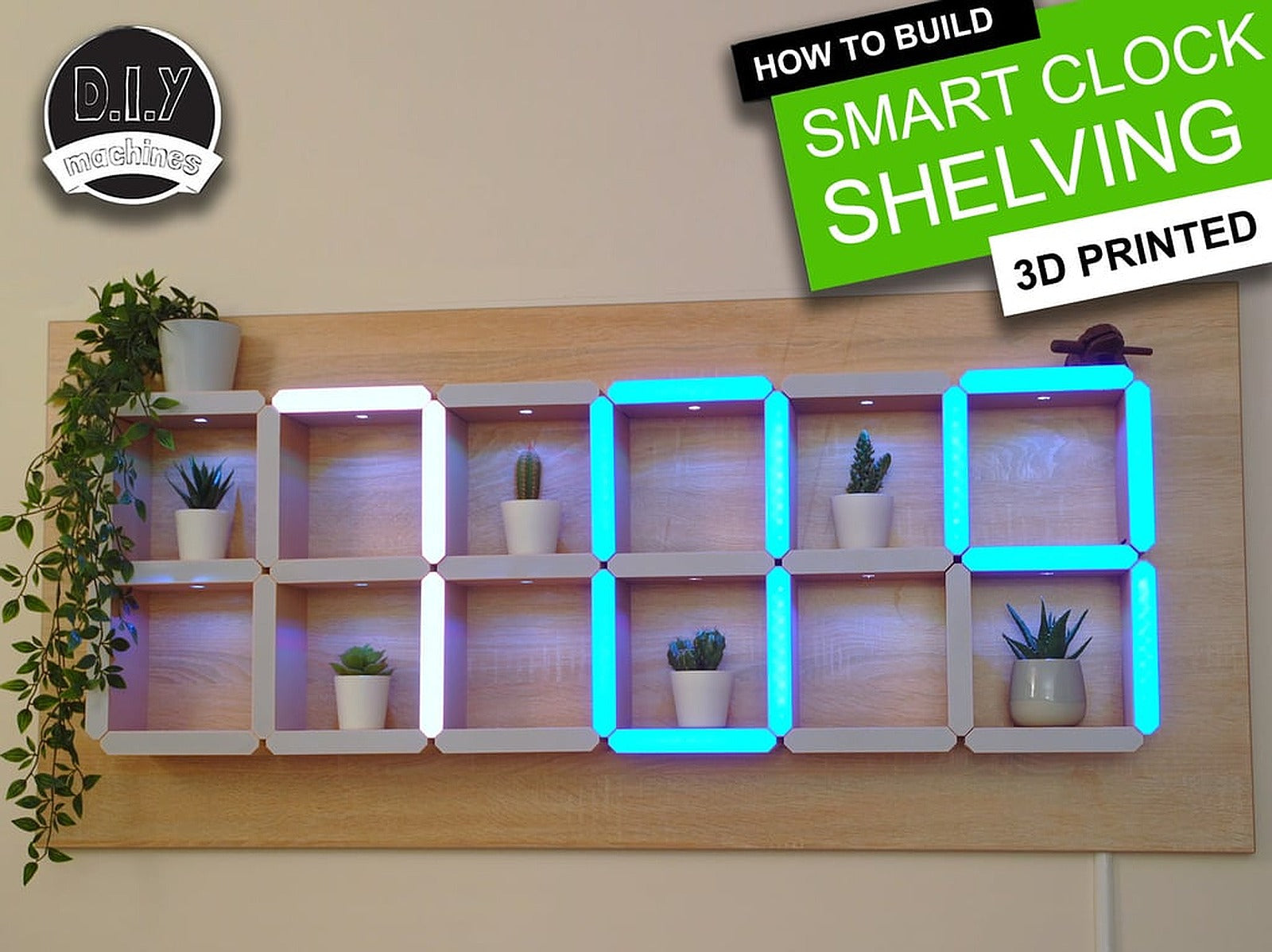 How to build a Giant Hidden Shelf Edge Clock - 3D Printable | Elegoo Arduino Nano | Smart Home | LED – 3D Baskı Modeli