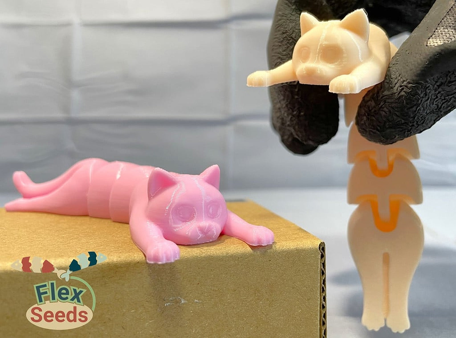 Flexi Holding Cat (Print-in-place) – 3D Baskı Modeli