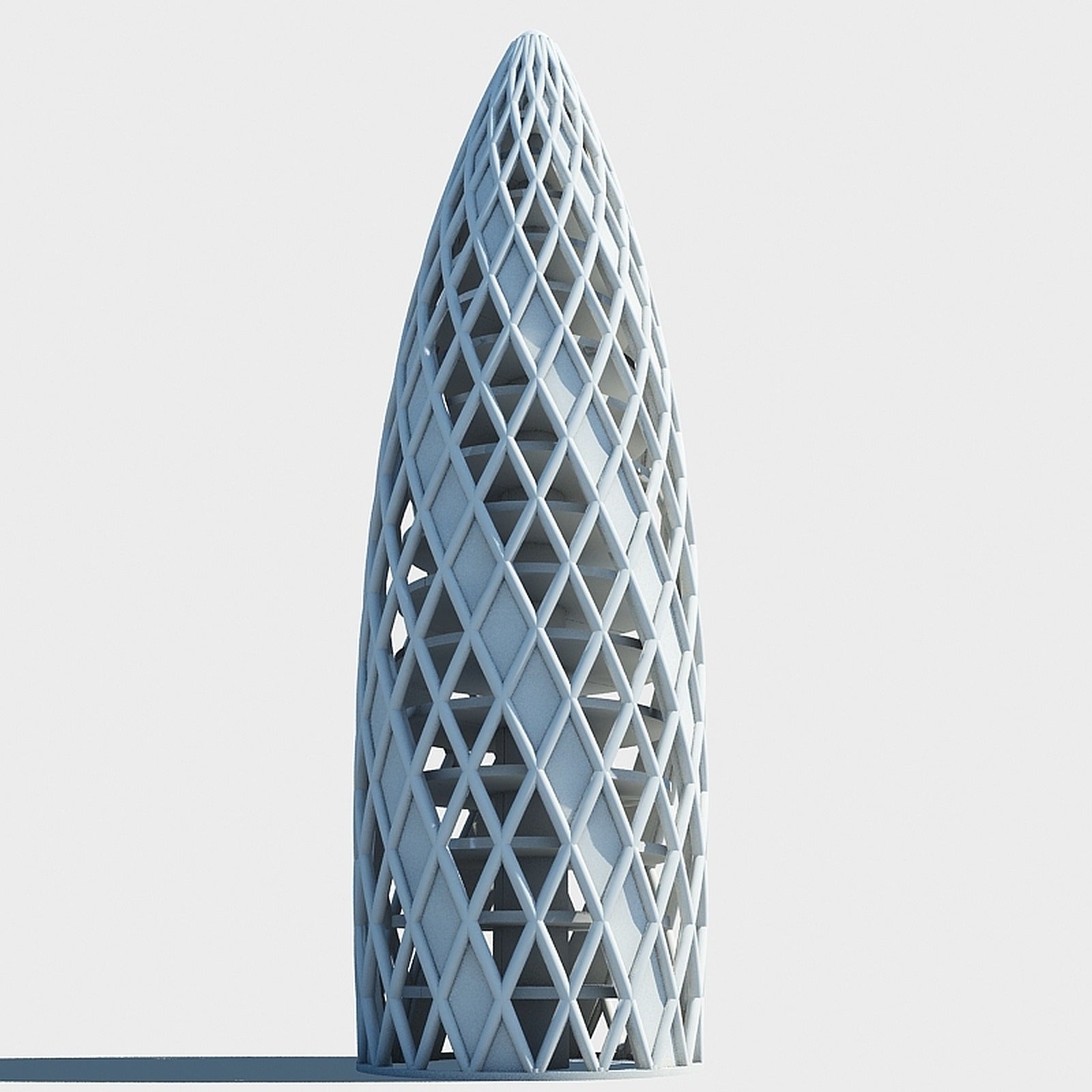 Gherkin Skyscraper – 3D Baskı Modeli