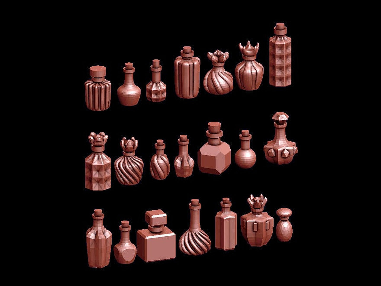Potion Collection – 3D Baskı Modeli