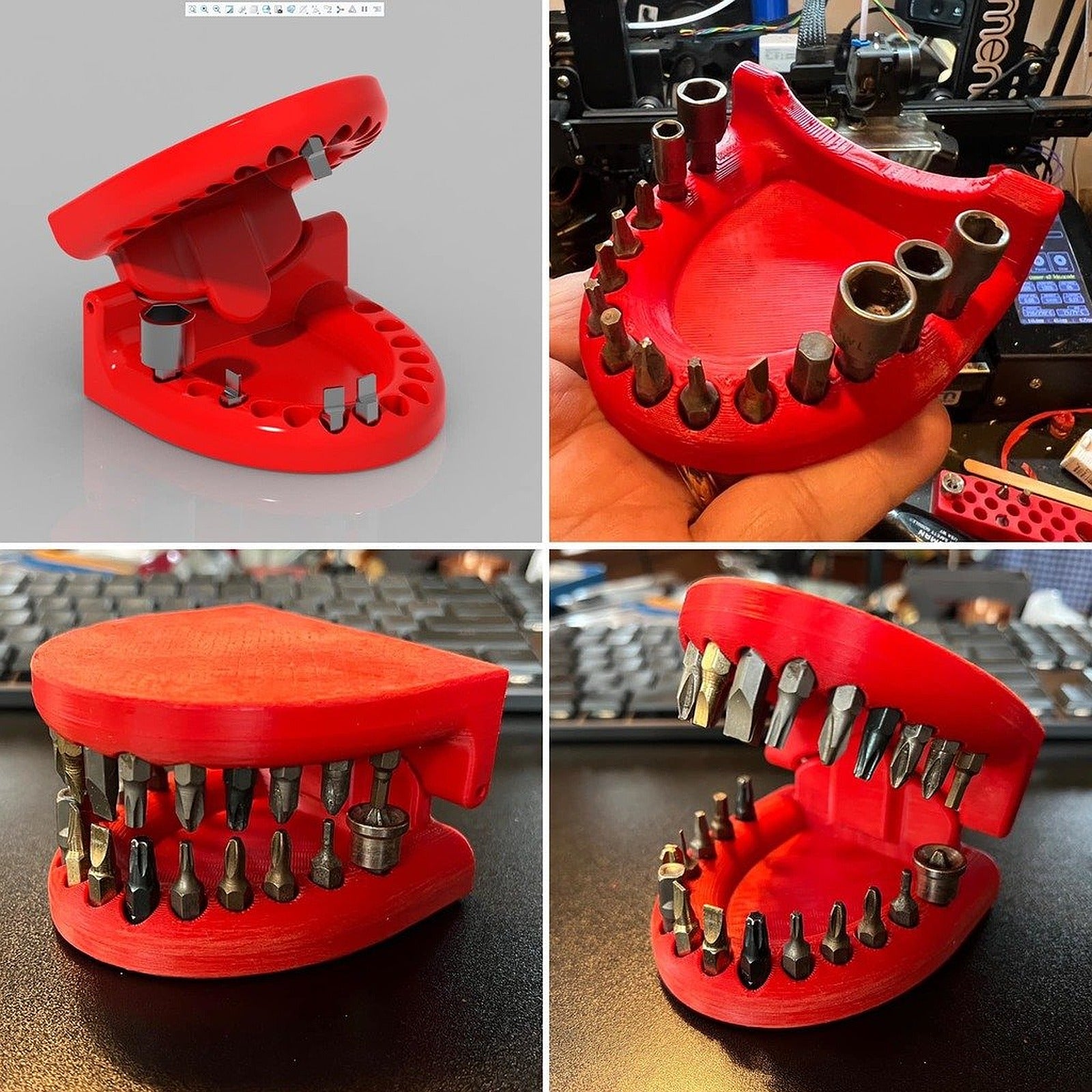 Hex bit stand (bite teeth) – 3D Baskı Modeli
