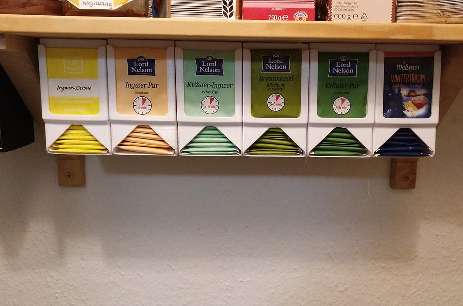 Tea Dispenser (top-mounted) Tea Bag kutu/düzenleyici stand slidable kutu/düzenleyici Tee Spender – 3D Baskı Modeli