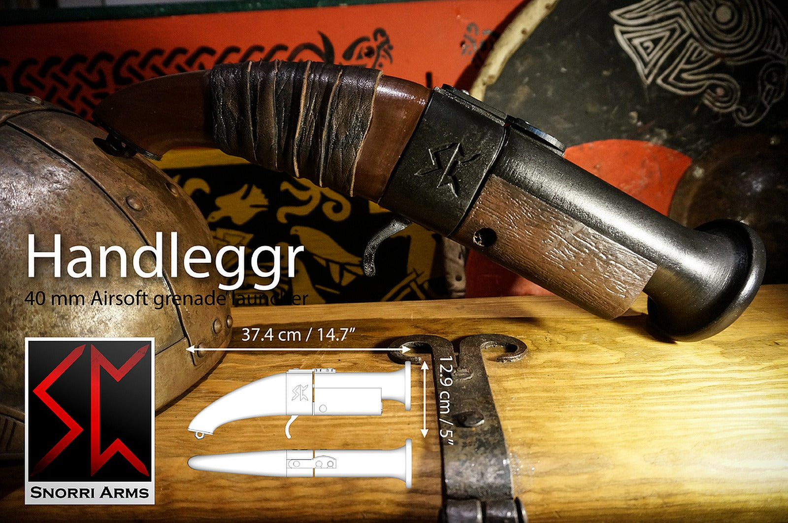 Handleggr - Airsoft 40mm blunderbuss – 3D Baskı Modeli