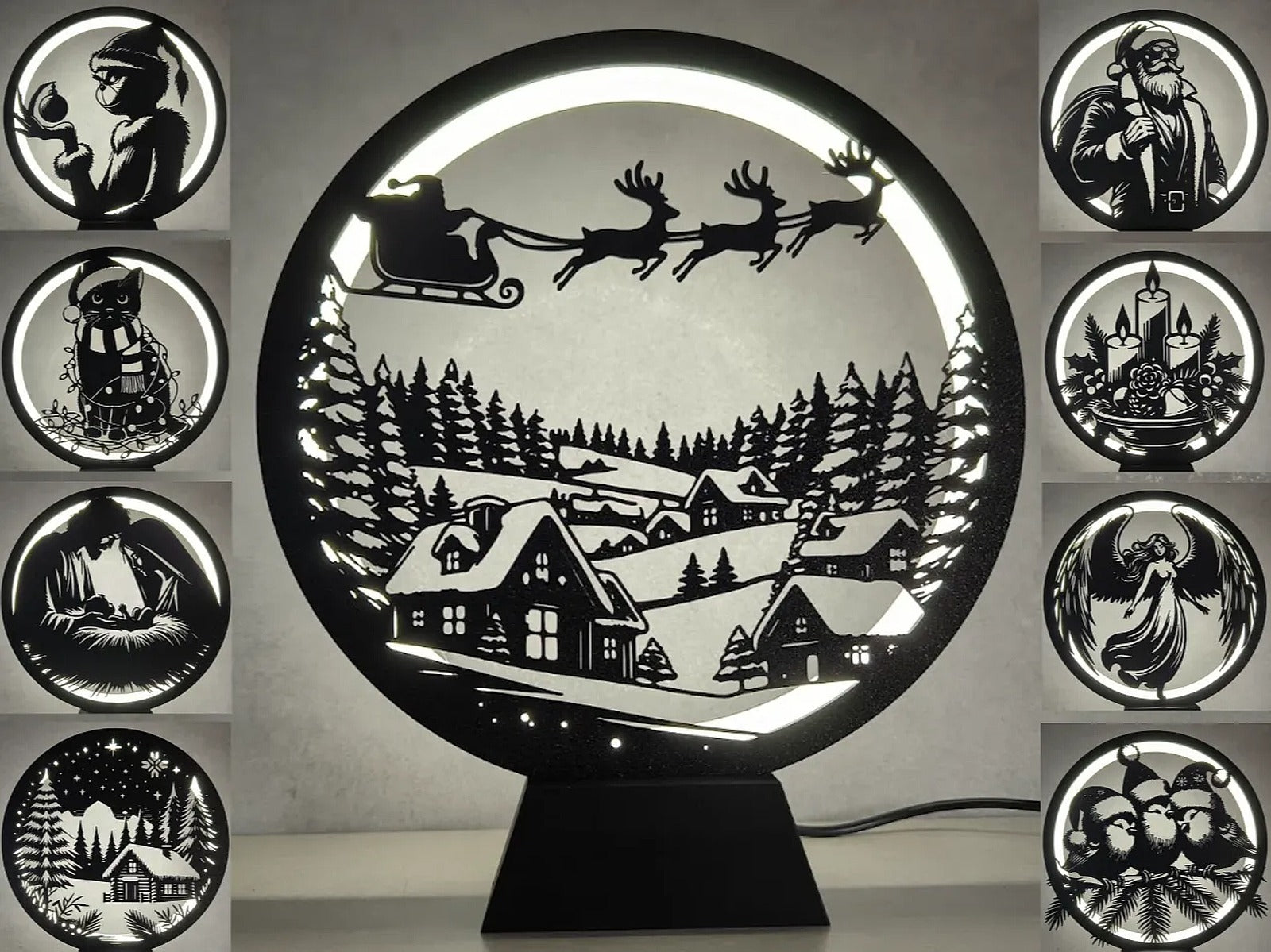 Christmas Panels for Ring Lamp – 3D Baskı Modeli
