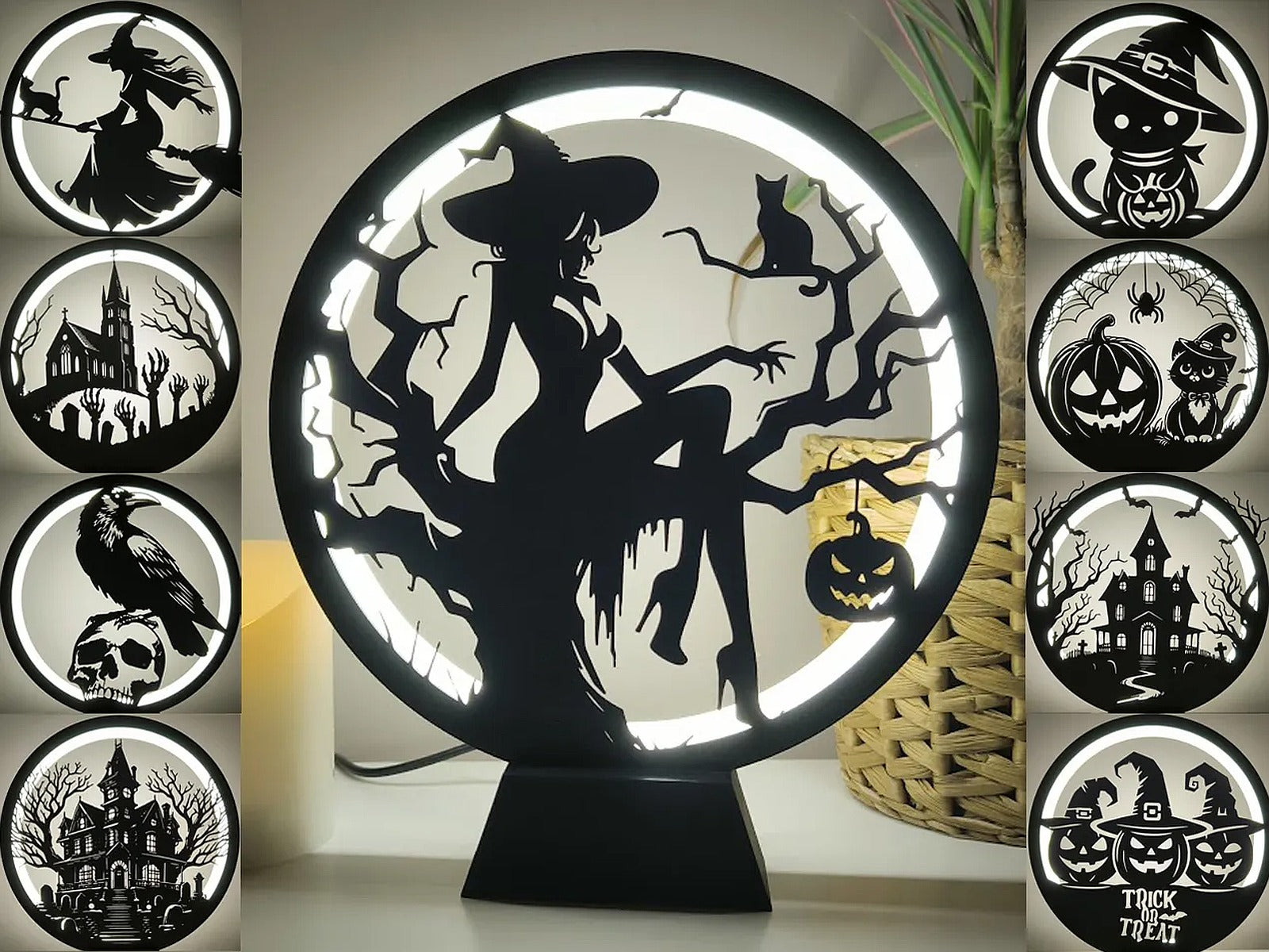 Ring Lamp II with Halloween Panels – 3D Baskı Modeli