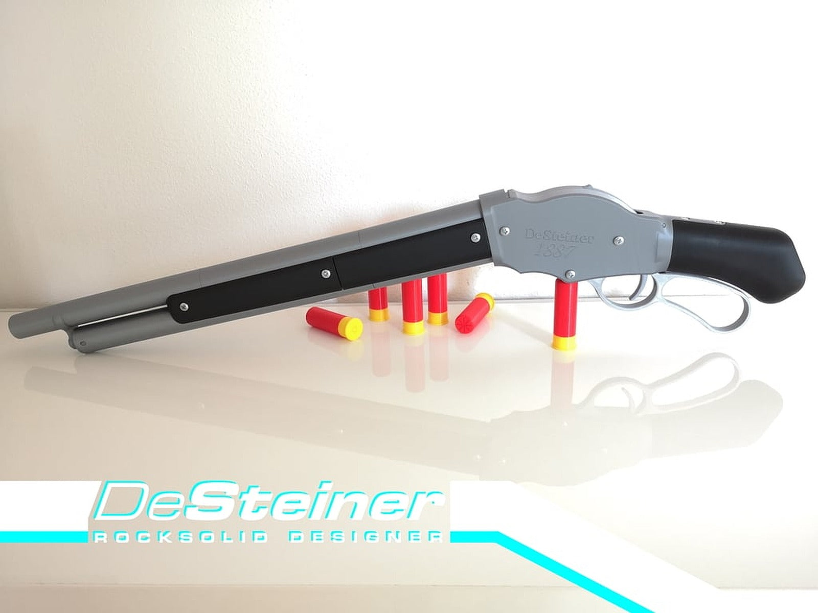 DeSteiner Model 1887 - mechanically working Winchester lever action Prop Gun – 3D Baskı Modeli
