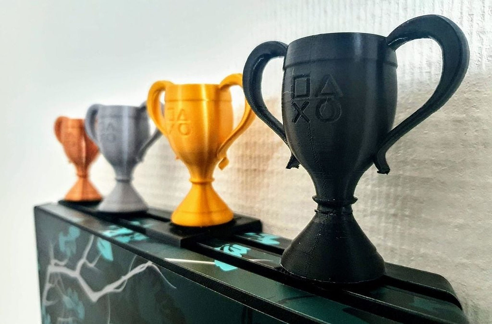 PS5 / Black Playstation Trophy - One single file for PSN trophies – 3D Baskı Modeli