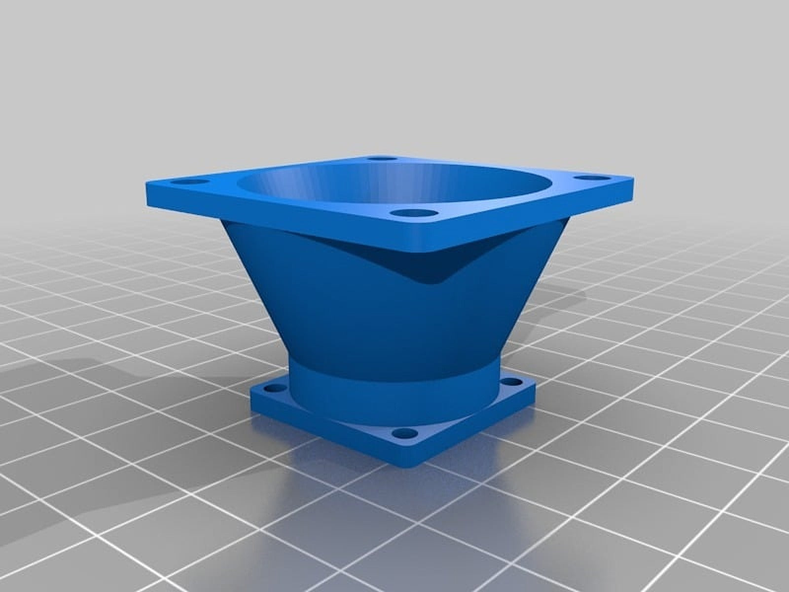 Parametrizable any size to any size fan adapter with manifold tube angle – 3D Baskı Modeli