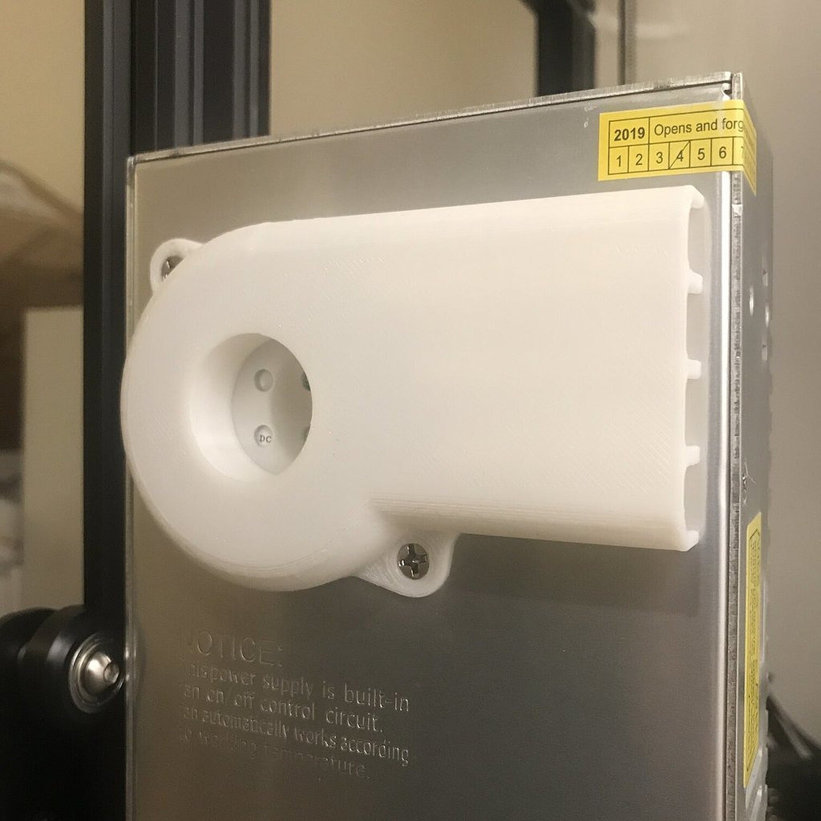 Power Supply (PSU) fan silencer (Ender 3) – 3D Baskı Modeli