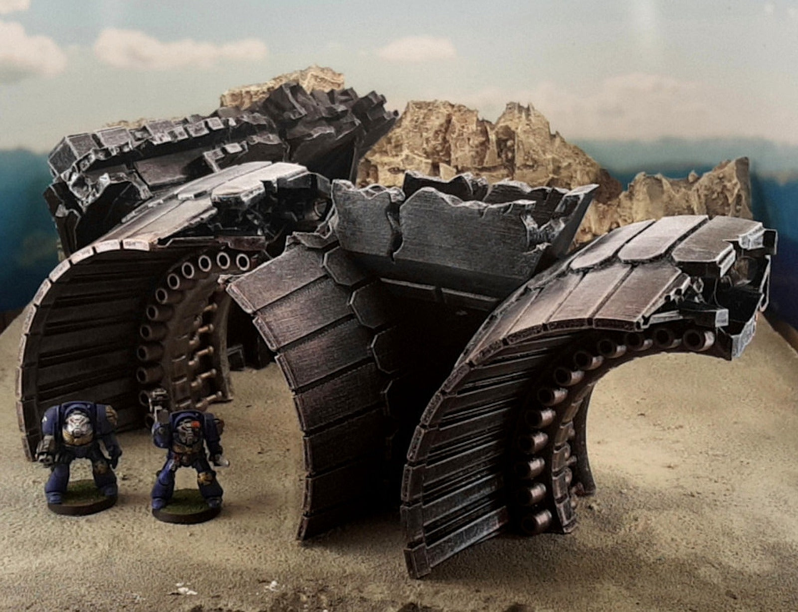 Gothic spaceship wreck B engines – 3D Baskı Modeli