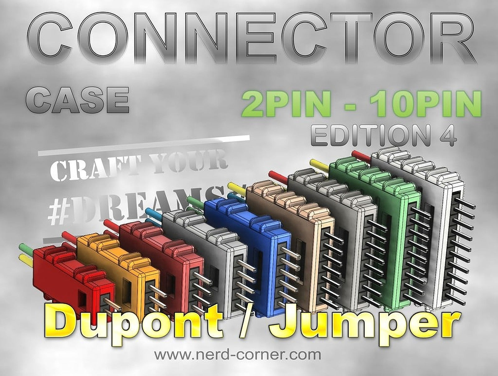 CONNECTORS Edition 2-10 Pin Dupont / Jumper-Cable – 3D Baskı Modeli