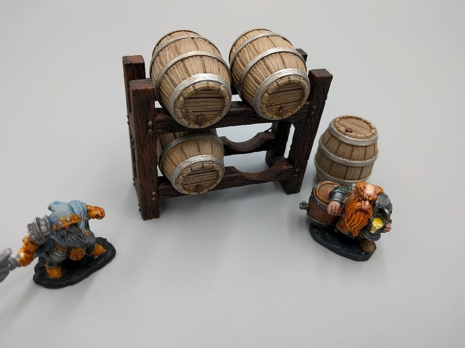 Large Cask Shelf - Dwarven AleWorks - 28mm – 3D Baskı Modeli