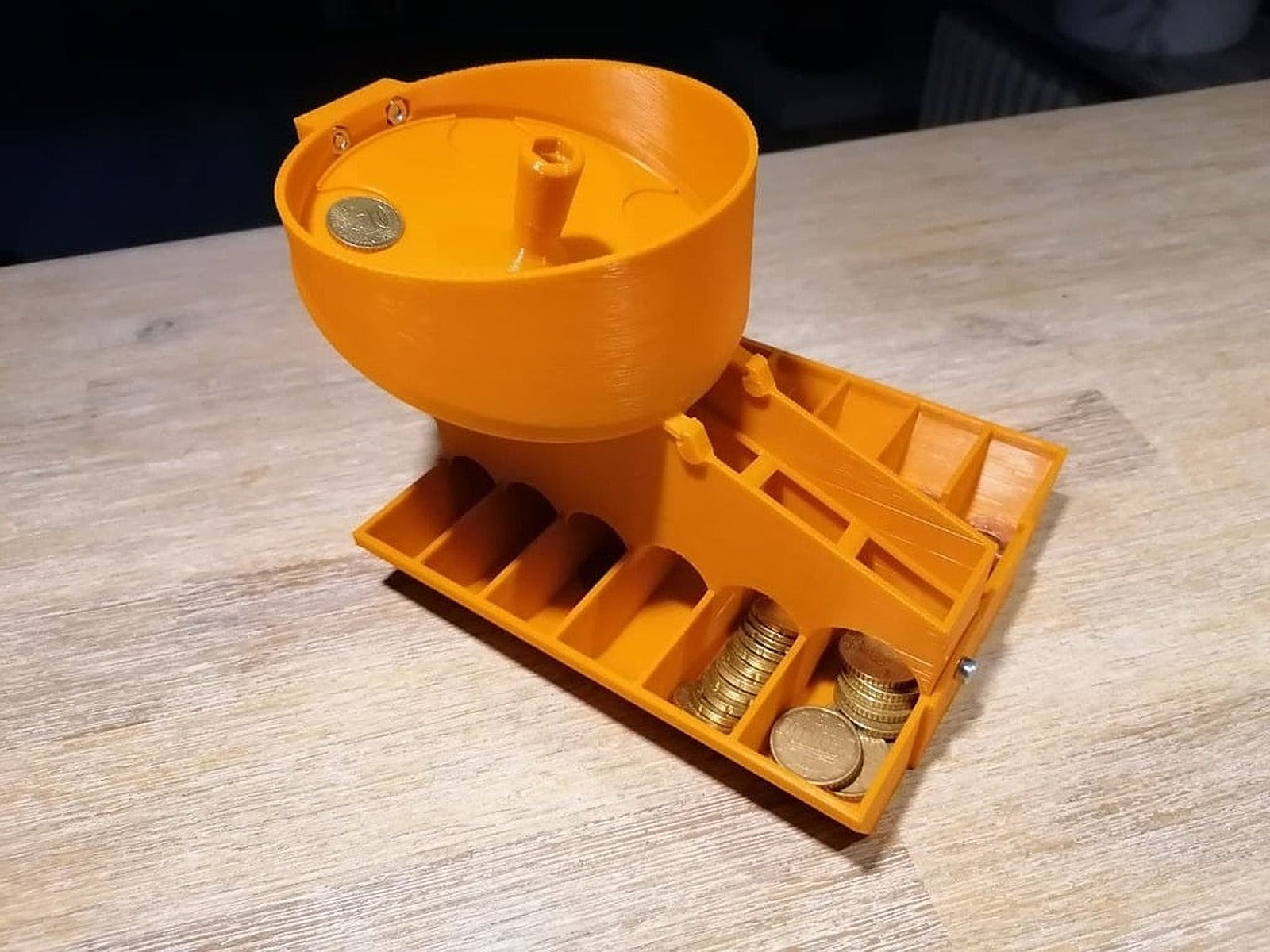 Multi Coin sorter / Münzsortierer für Euro und andere Währungen - Easy print - – 3D Baskı Modeli