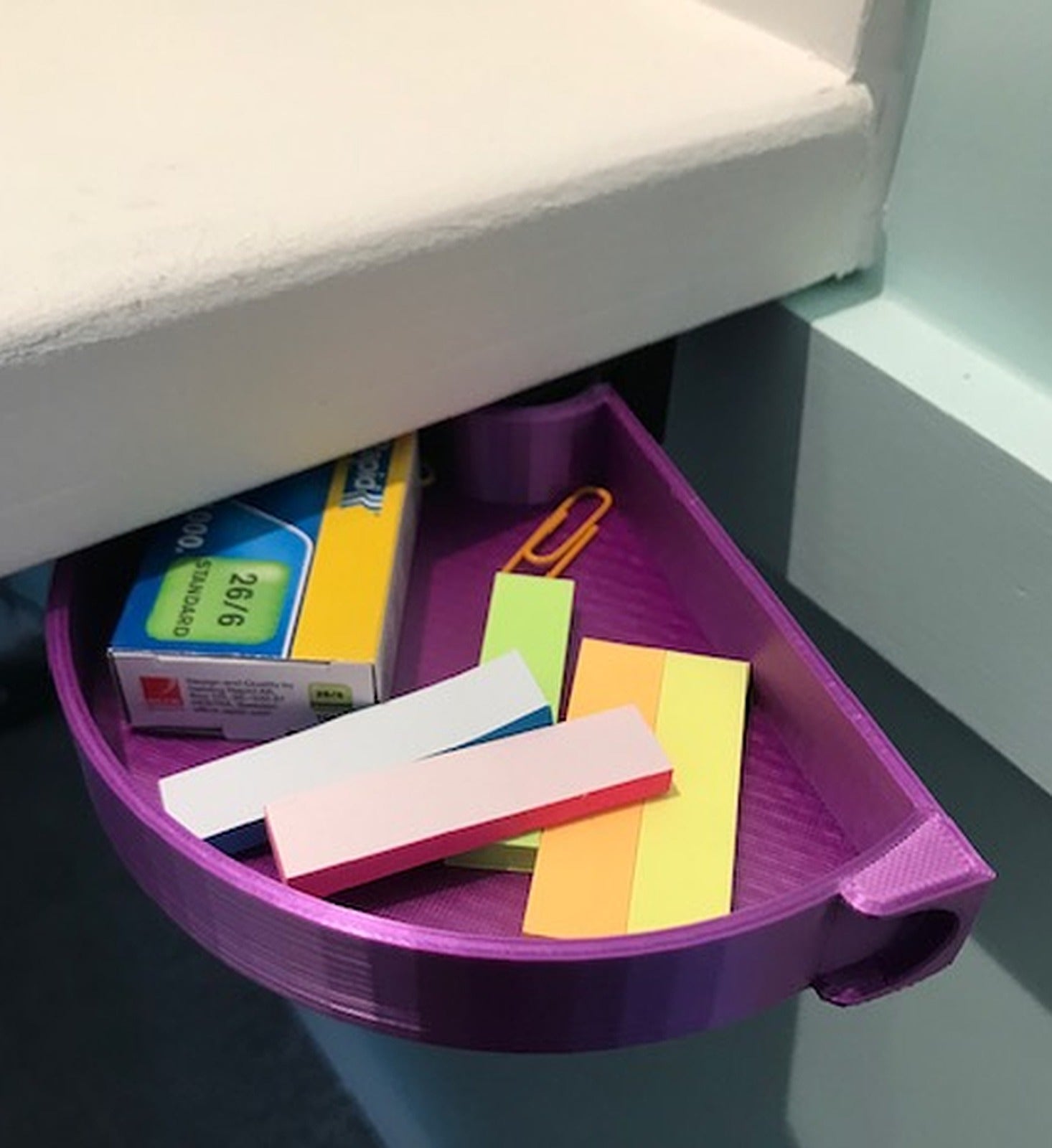 Under desk swivel tray – 3D Baskı Modeli