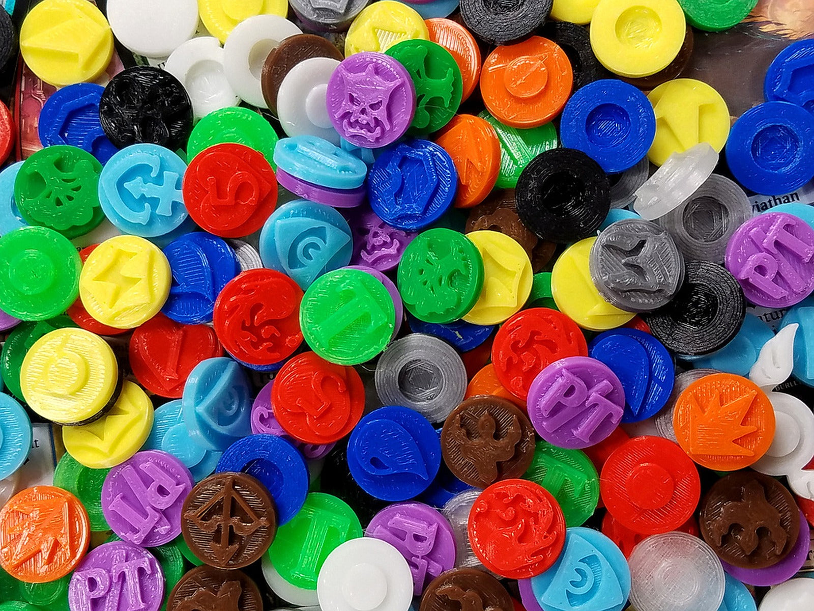 Magic: The Gathering Counters / Chips UPDATED 5-3-2019 (Life, Mana, Abilities, Loyalty, Energy, Power, Toughness) MtG #MtGCounters – 3D Baskı Modeli