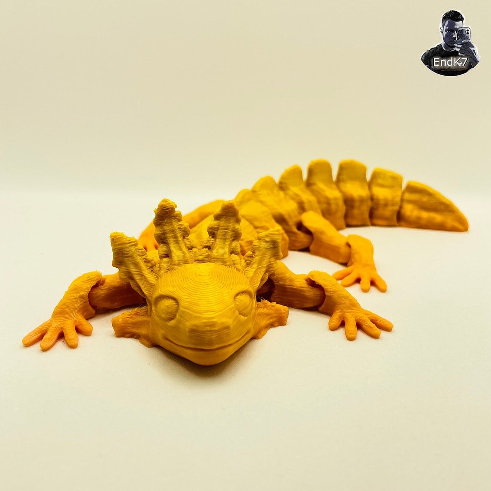 Very cute Axolotl - ARTICULATED - NO SUPPORTS - PRINT IN PLACE – 3D Baskı Modeli