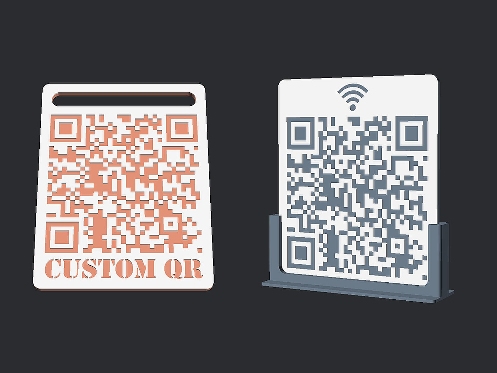 Customizable QR Keyring or Tag – 3D Baskı Modeli