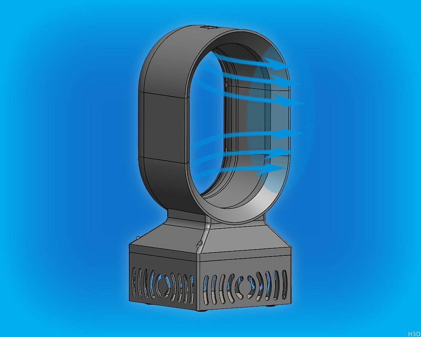 Desktop Bladeless Fan – 3D Baskı Modeli