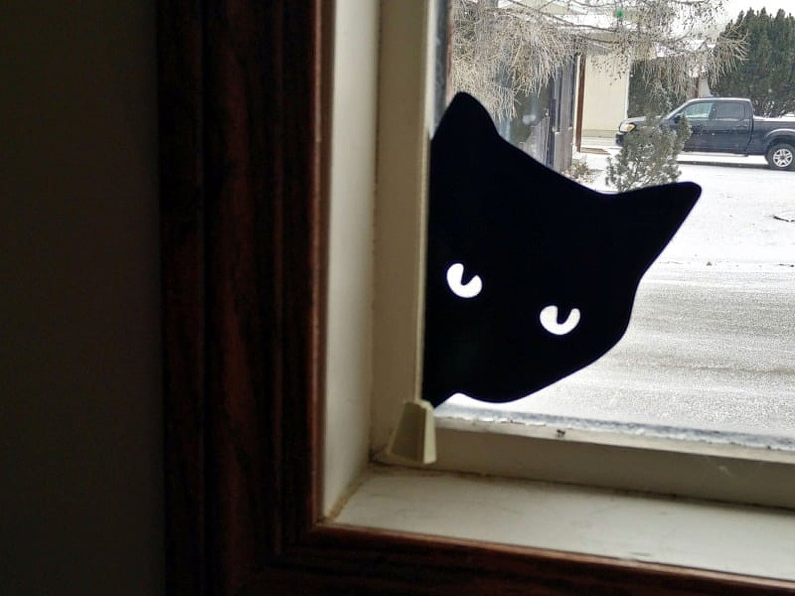 Peeking Cat Silhouette – 3D Baskı Modeli