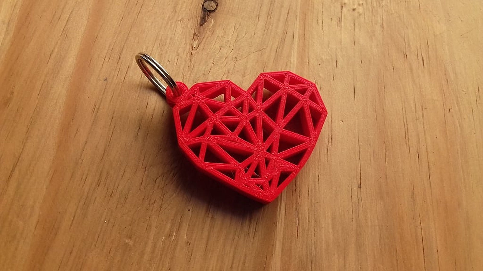 GEOMETRIC HEART KEY RING – 3D Baskı Modeli