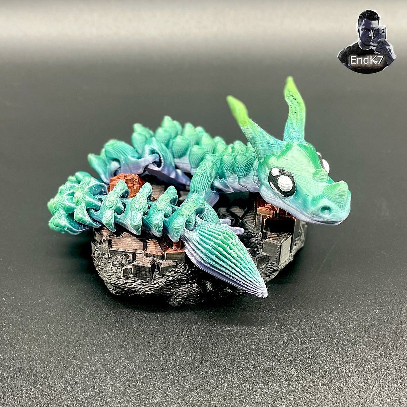 Graceful Dragon - Articulated - Print in Place - No Supports - Flexi - Fantasy – 3D Baskı Modeli