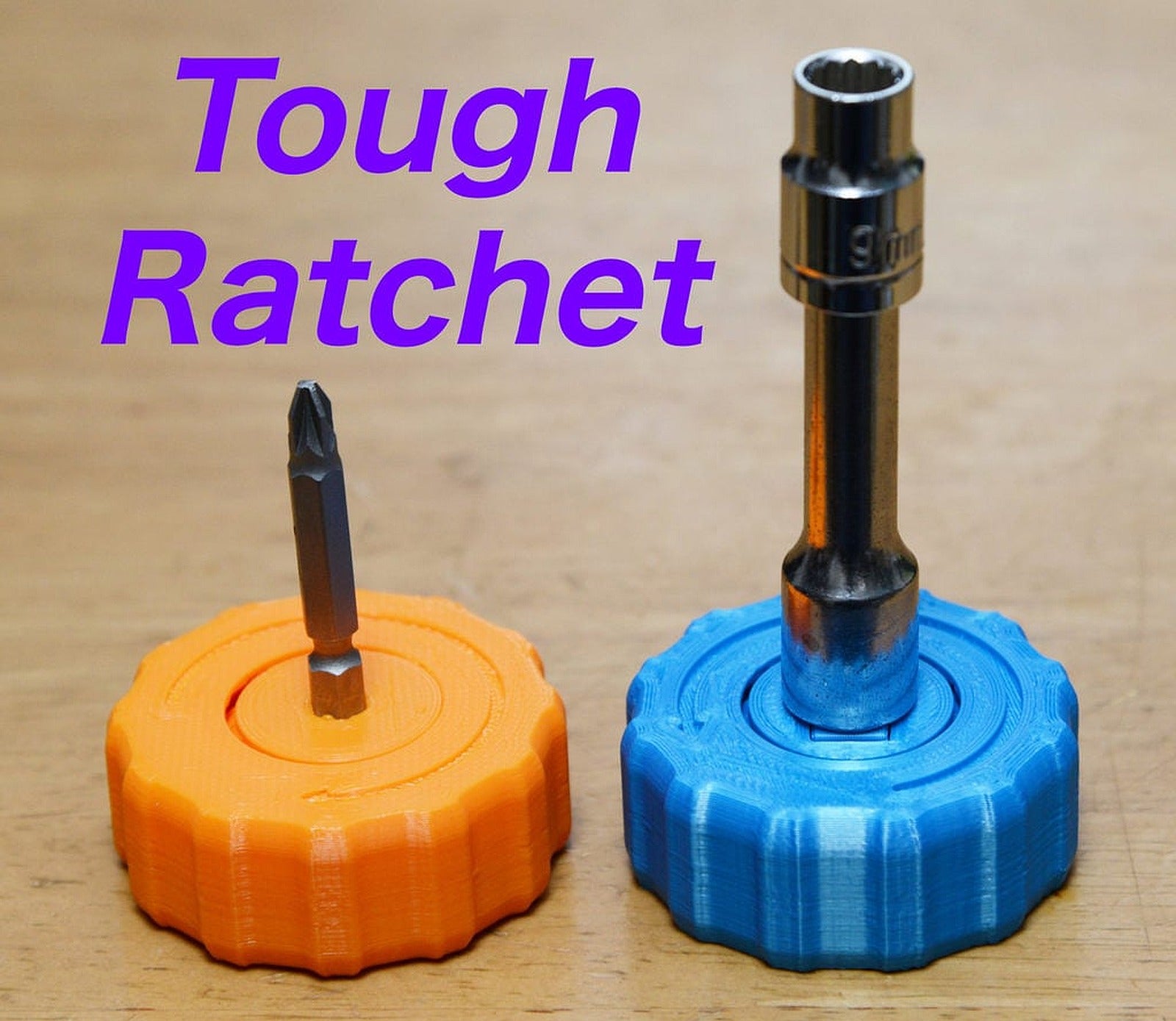 Print-in-place palm ratchet screwdriver knob – 3D Baskı Modeli