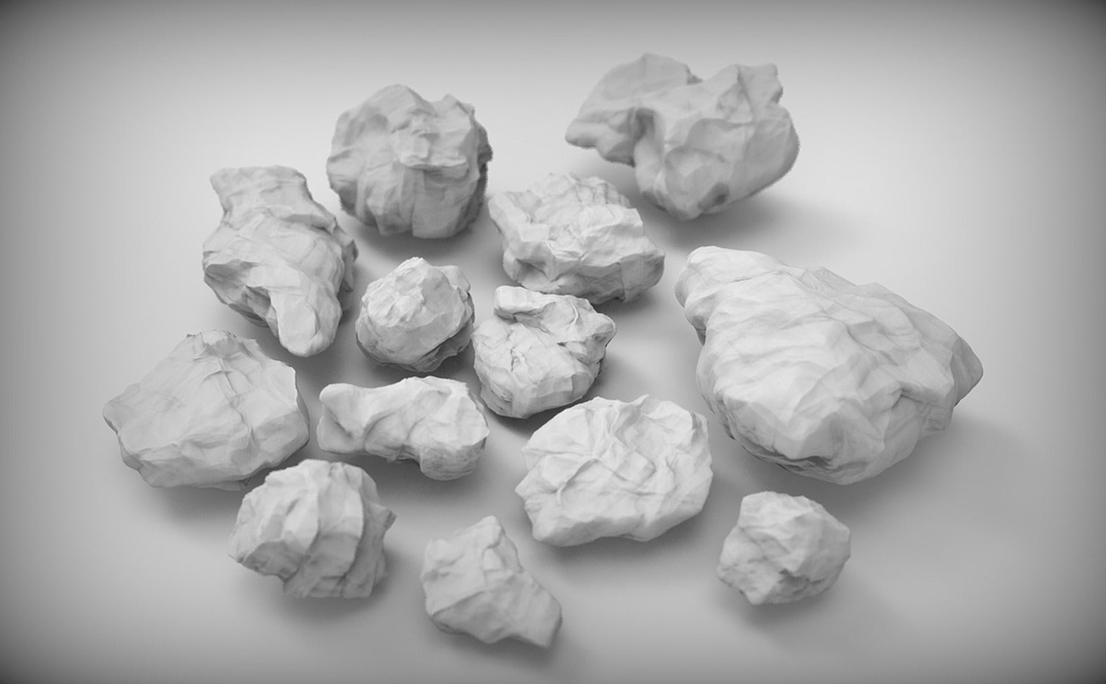 Rocks for wargaming (collection of 18 high res) – 3D Baskı Modeli