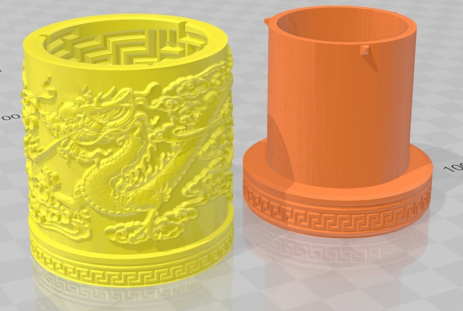 Dragon container Puzzle kutu/düzenleyici – 3D Baskı Modeli