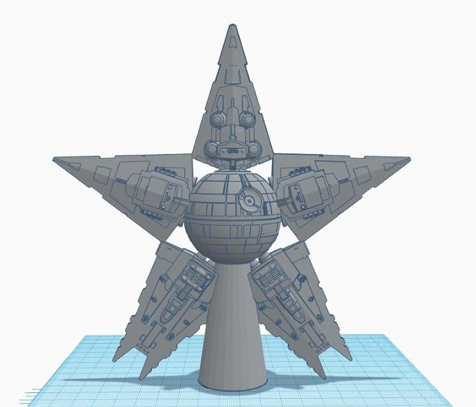 Ei9ht Star Wars Christmas Tree Star remix from Dantesgift – 3D Baskı Modeli