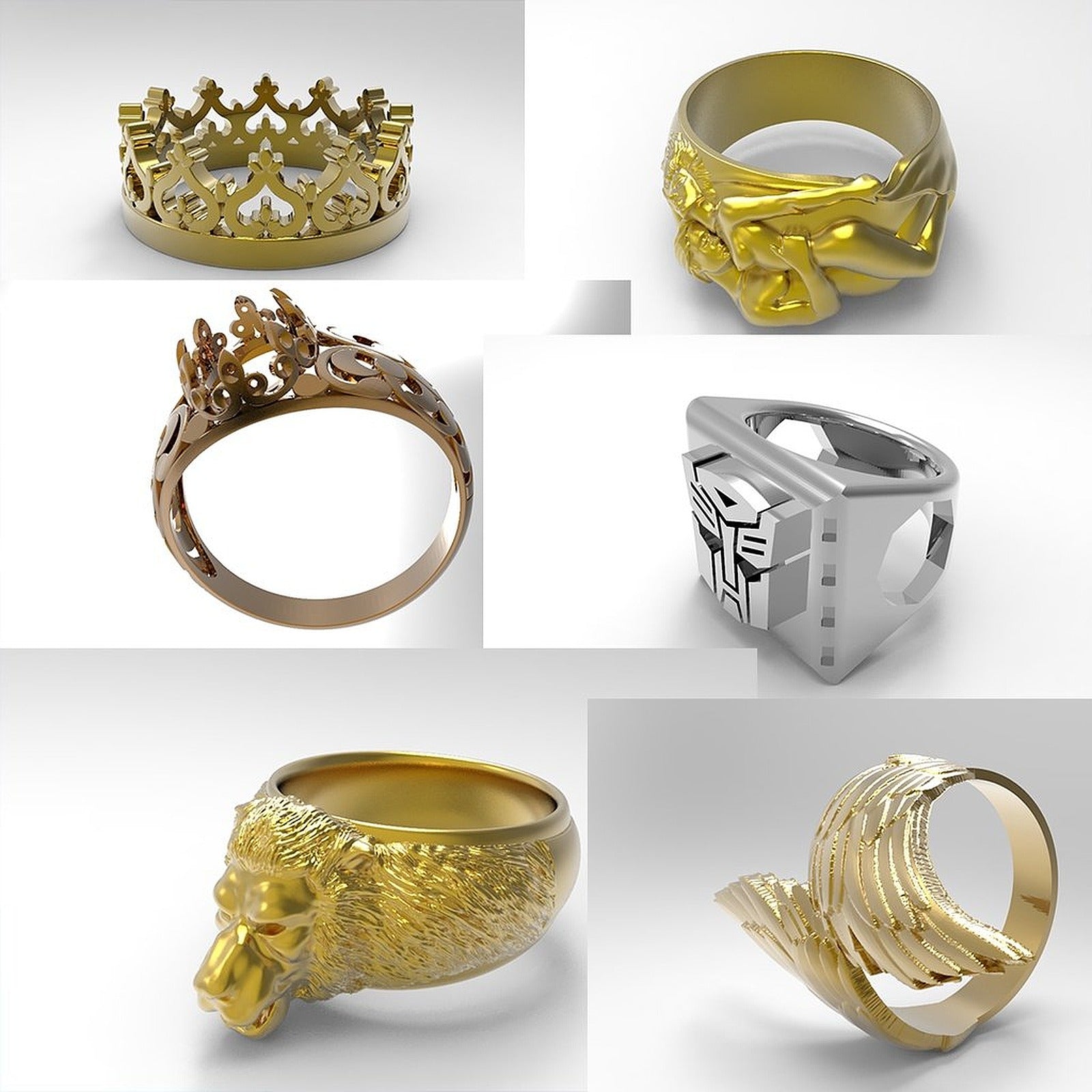 Rings pack  (I update it weekly) – 3D Baskı Modeli