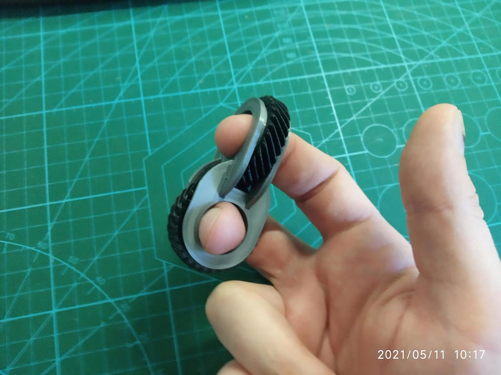 Helical Gears Antistress – 3D Baskı Modeli