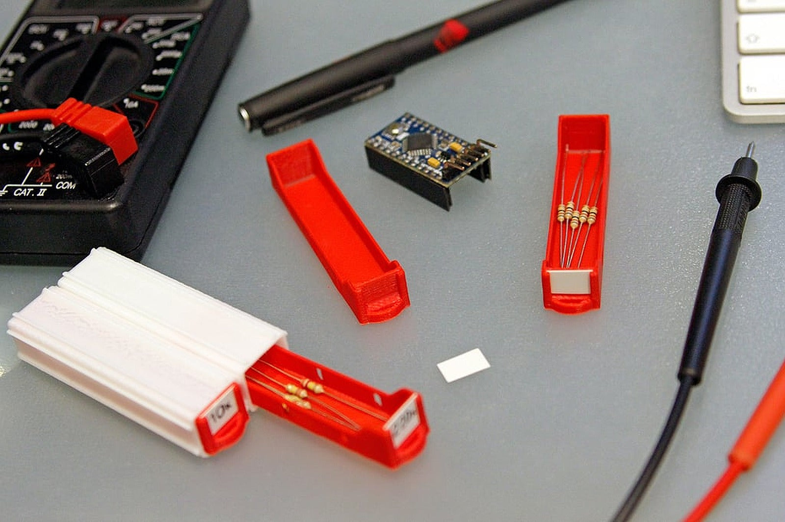 Stackable resistor kutu/düzenleyici with labels – 3D Baskı Modeli