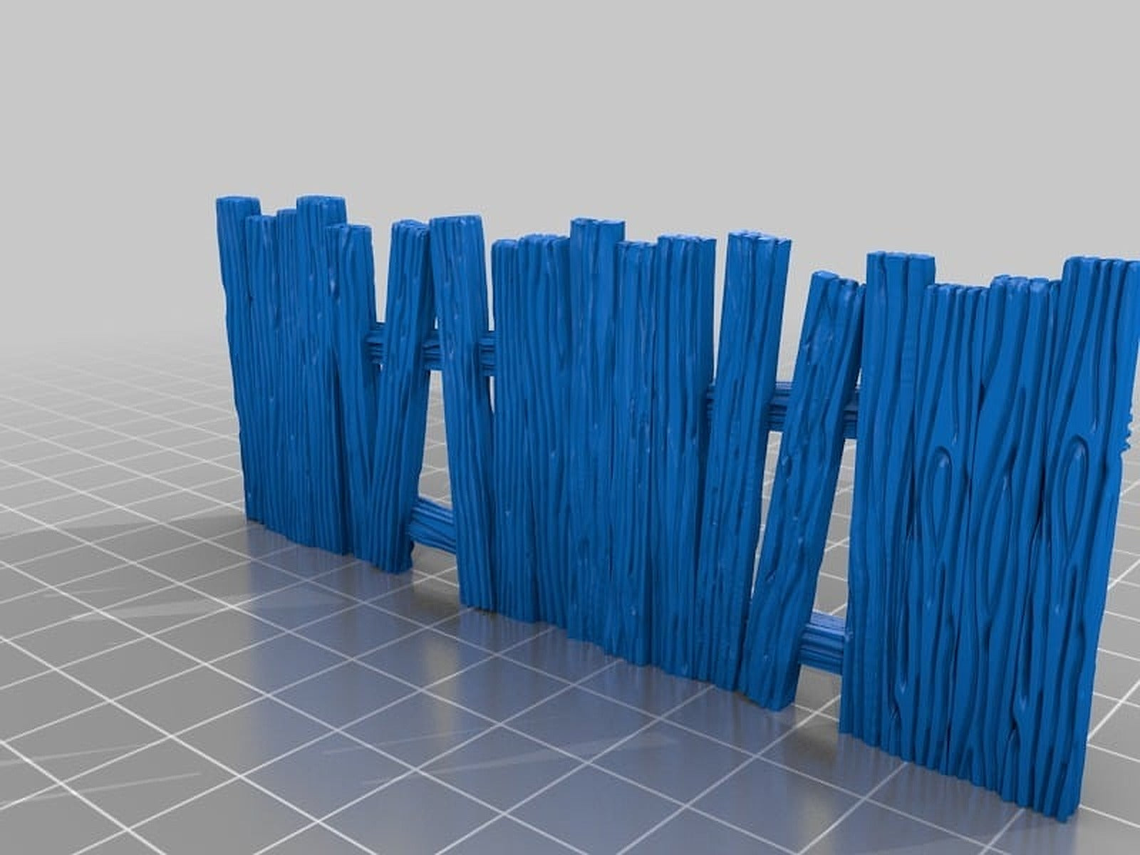 Basic Wooden Fence – 3D Baskı Modeli