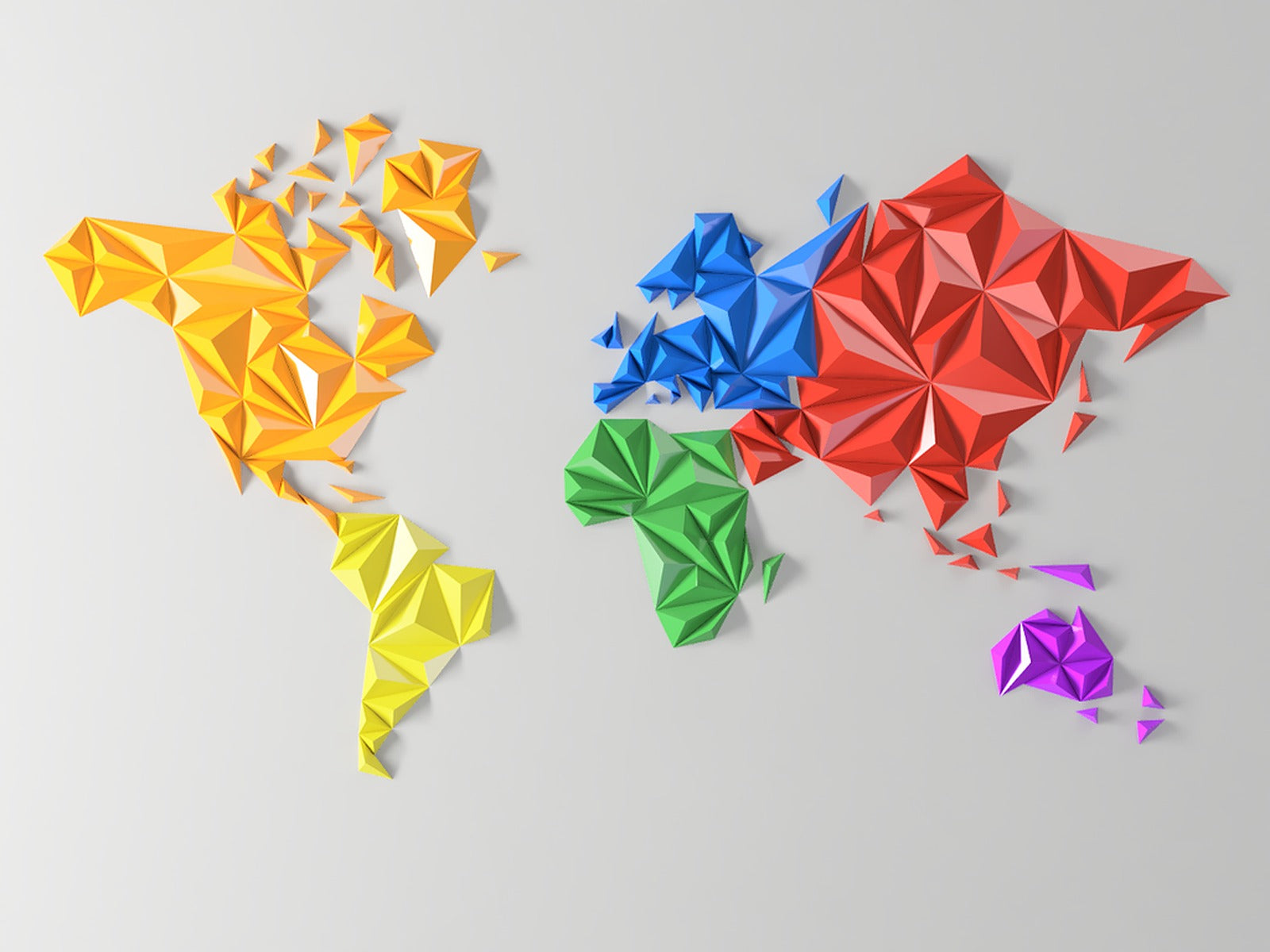 Geometric world map – 3D Baskı Modeli