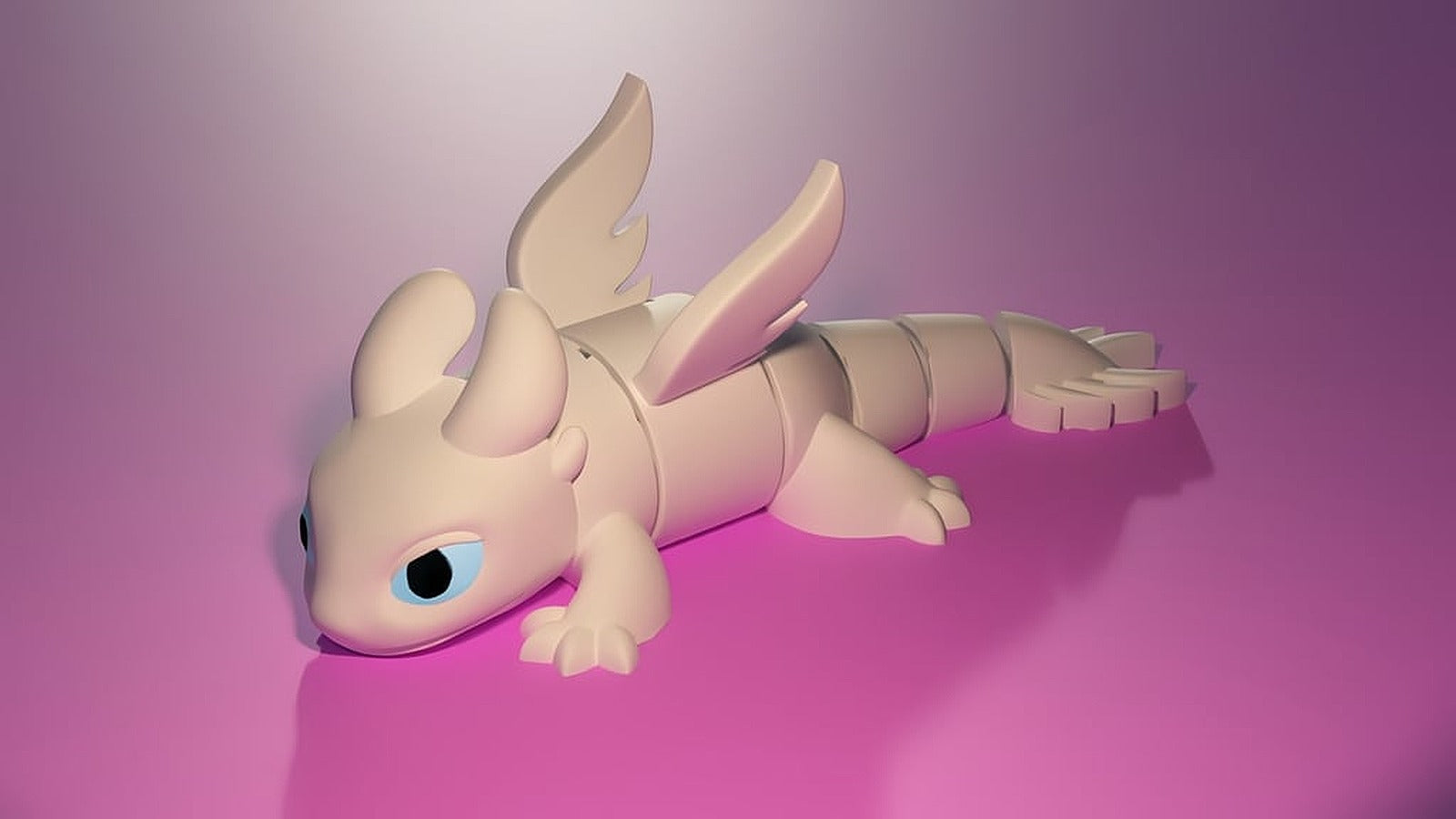 Articulated Dragon Light Fury Cute Flexi – 3D Baskı Modeli