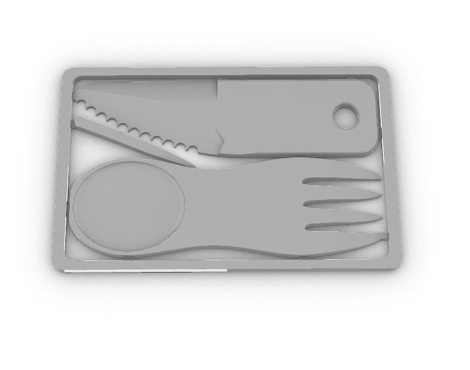 Couverts - Credit card knife & fork – 3D Baskı Modeli