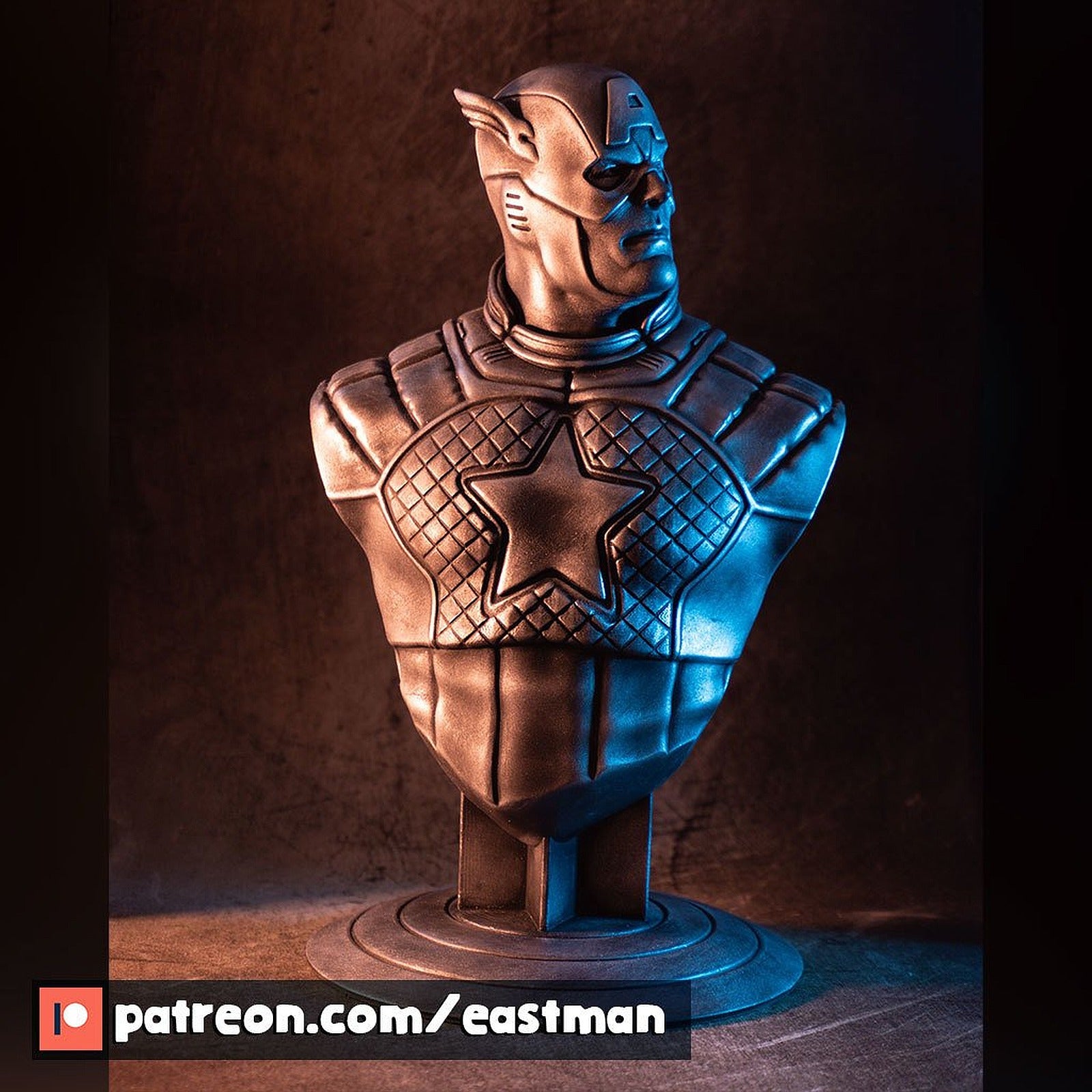Captain America bust (fan art) – 3D Baskı Modeli